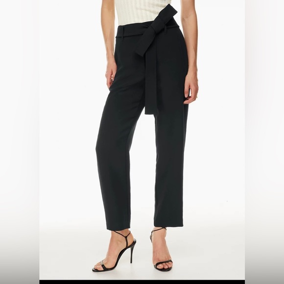 Aritzia Wilfred tie front black pants - Picture 1 of 6
